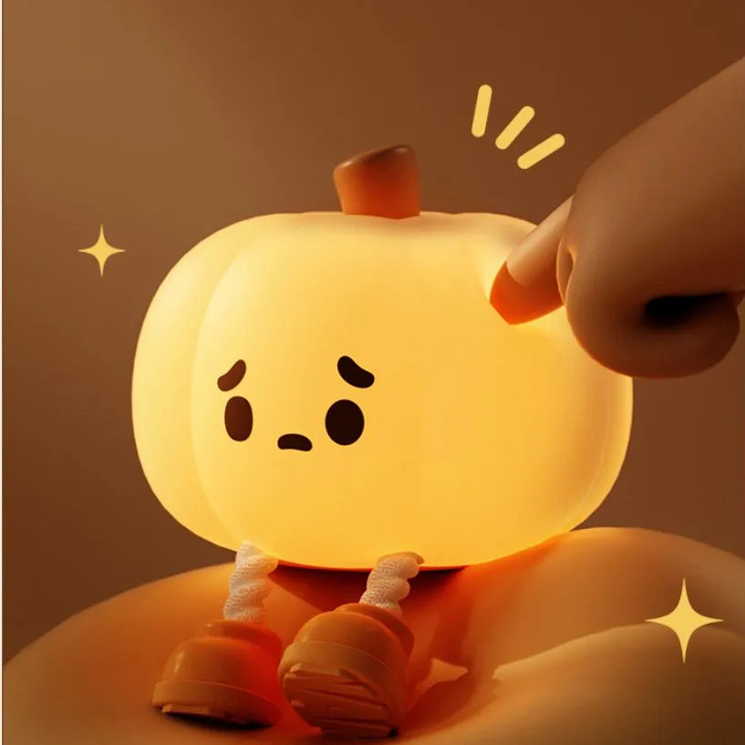 Silicone Little Cute Pumpkin LED Night Light