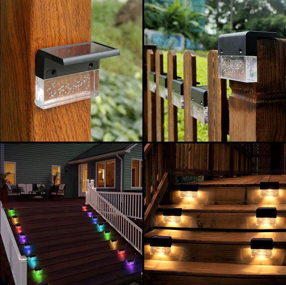 Waterproof Solar RGB LED Step & Fence Lights