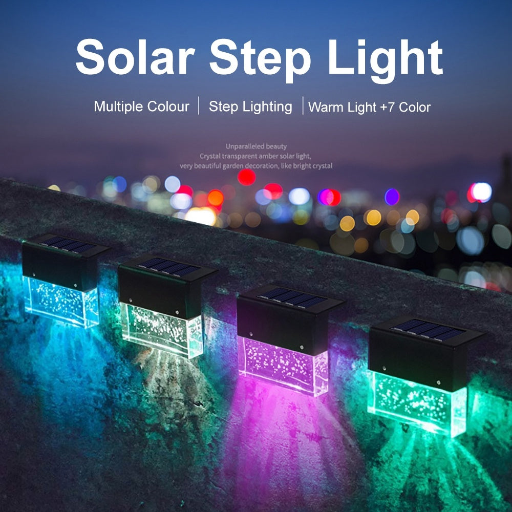 Waterproof Solar RGB LED Step & Fence Lights