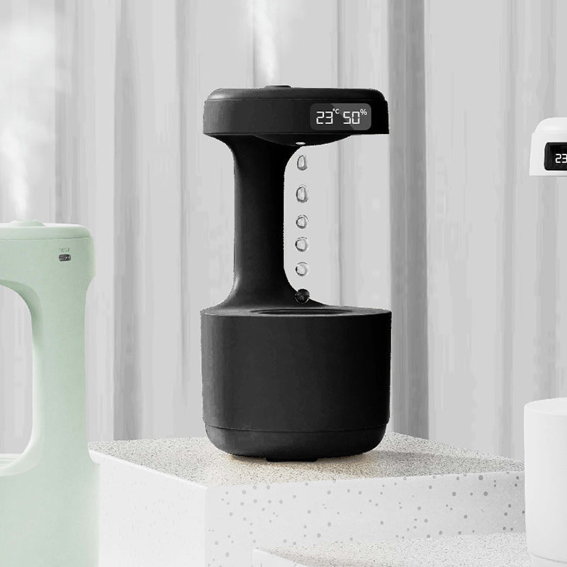 Anti-Gravity Aroma Humidifier with LED Clock