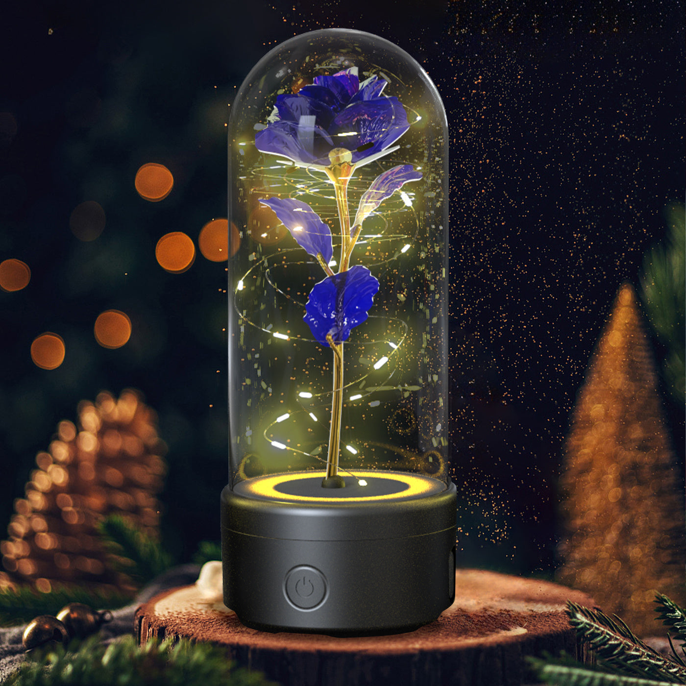 2-in-1 Rose LED Lamp & Bluetooth Speaker Gift