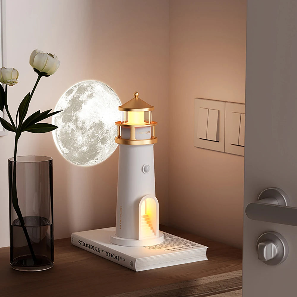 Moon Lighthouse Night Light – Bluetooth Speaker & Motion Sensor