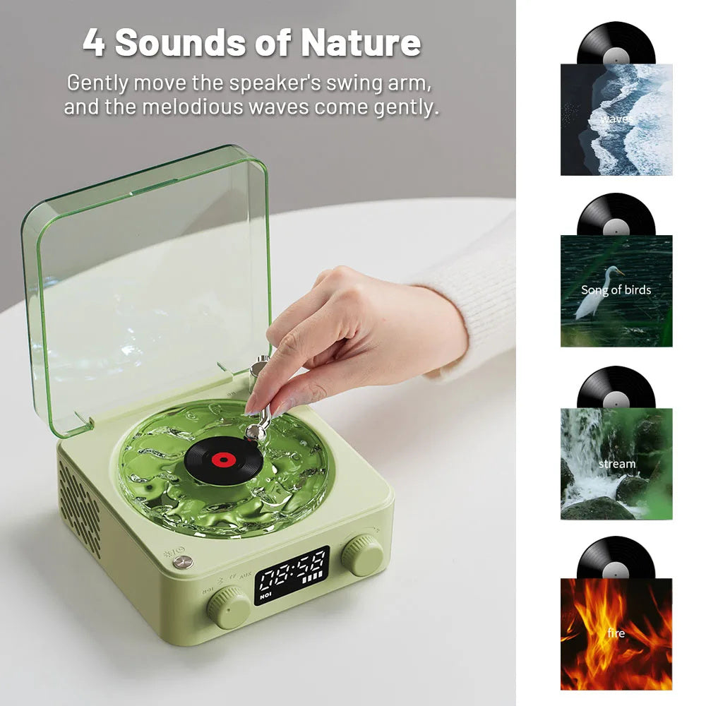 Retro Bluetooth Speaker with Nature Sounds & Lights