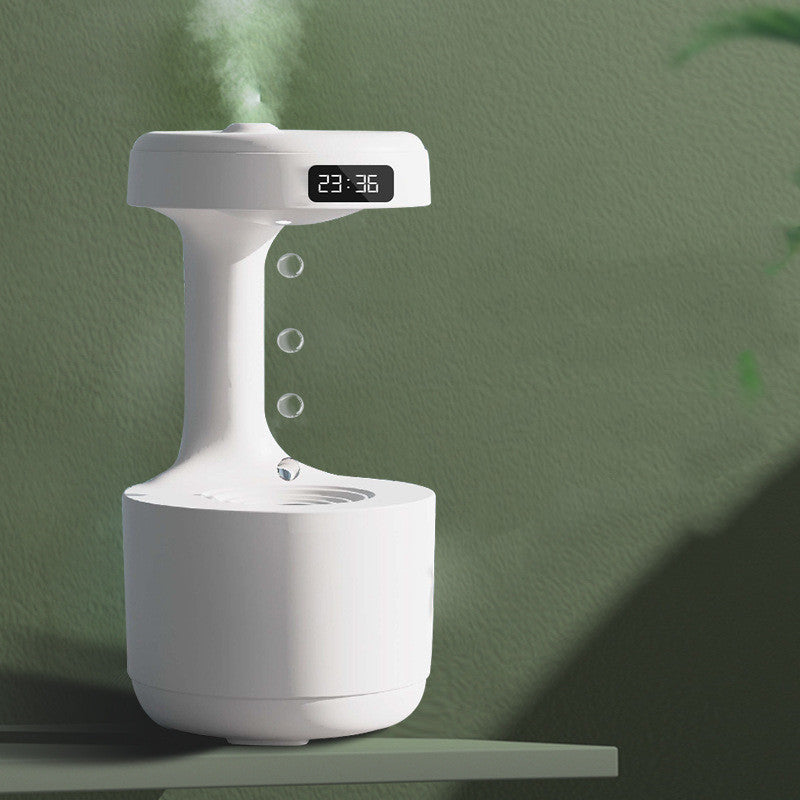 Anti-Gravity Aroma Humidifier with LED Clock