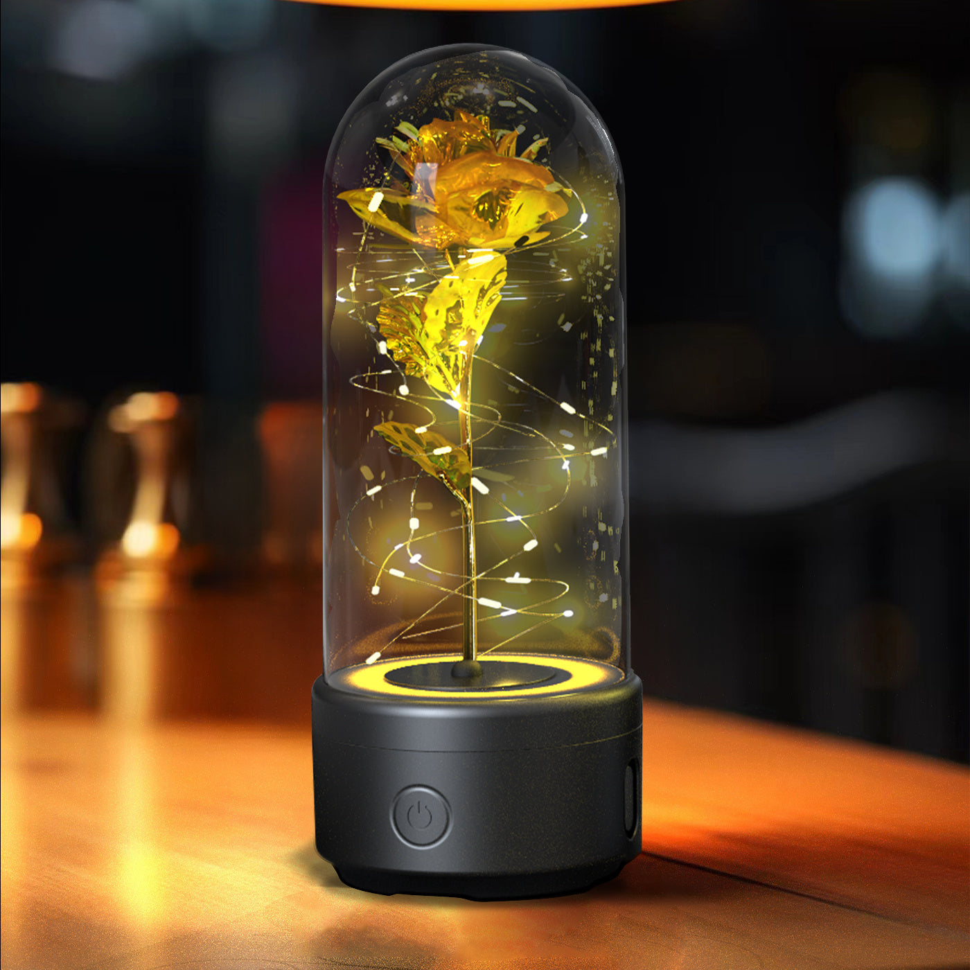 2-in-1 Rose LED Lamp & Bluetooth Speaker Gift