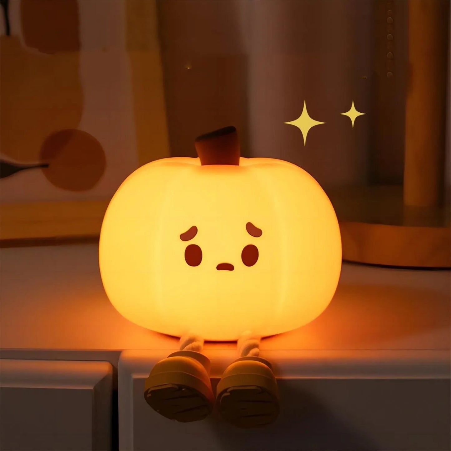 Silicone Little Cute Pumpkin LED Night Light