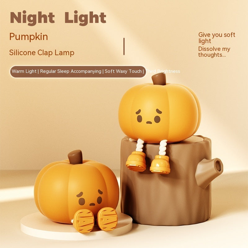 Silicone Little Cute Pumpkin LED Night Light