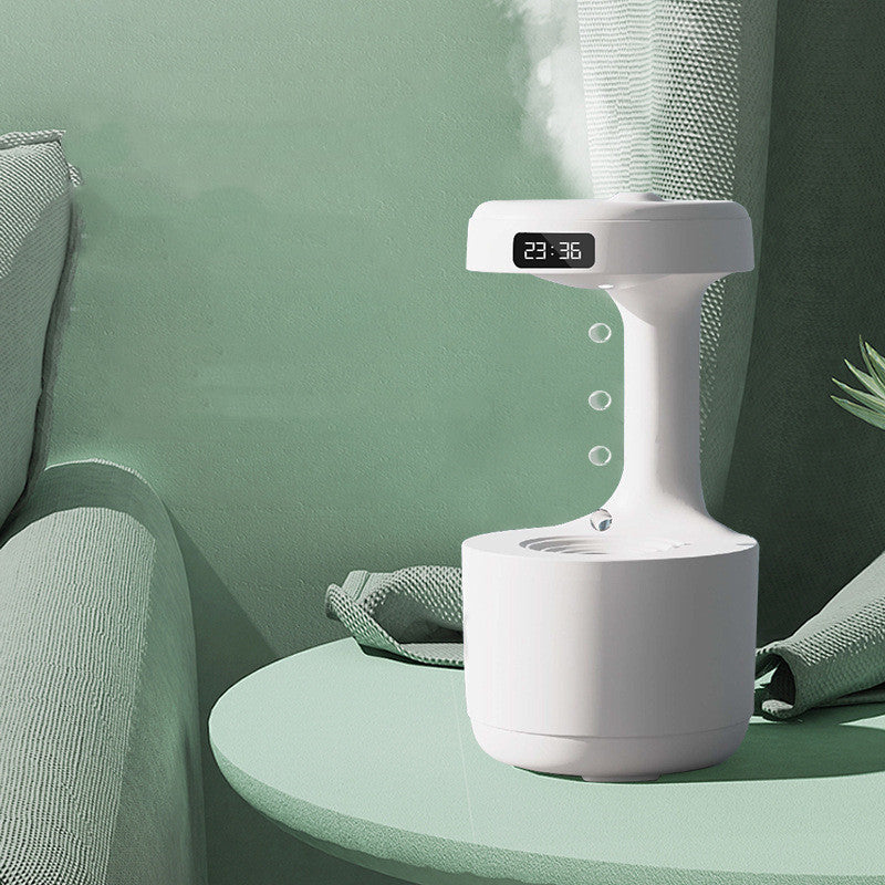Anti-Gravity Aroma Humidifier with LED Clock