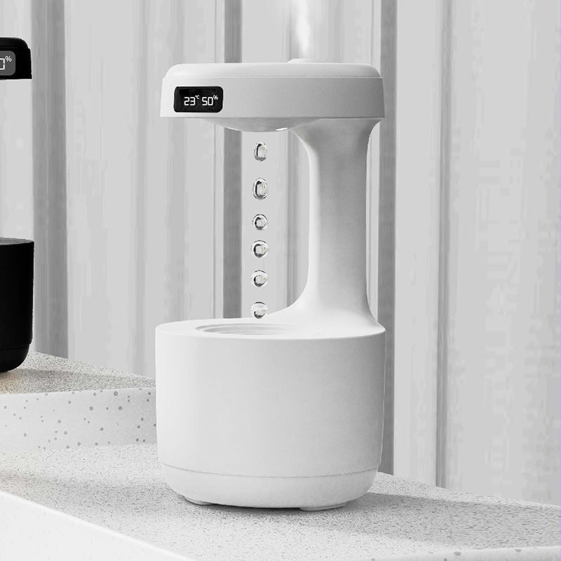 Anti-Gravity Aroma Humidifier with LED Clock