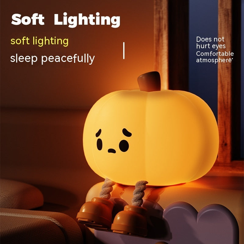 Silicone Little Cute Pumpkin LED Night Light