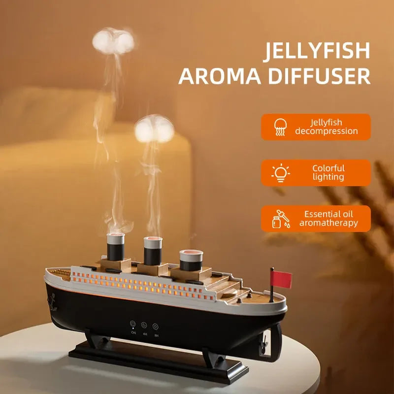 Titanic-Themed 250ml Ultrasonic Humidifier & Essential Oil Diffuser