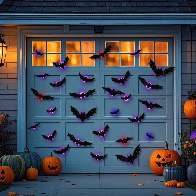 Halloween 3D LED Bat Wall Sticker