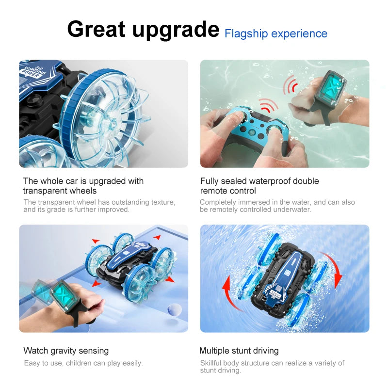 Waterproof 360° Stunt RC Car – Dual Control