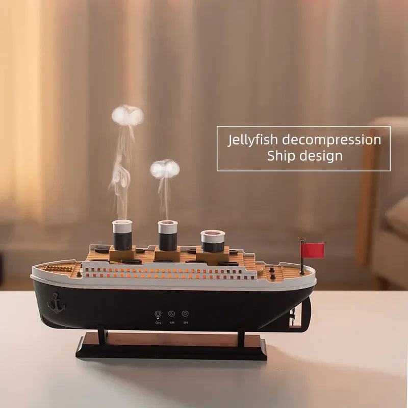 Titanic-Themed 250ml Ultrasonic Humidifier & Essential Oil Diffuser