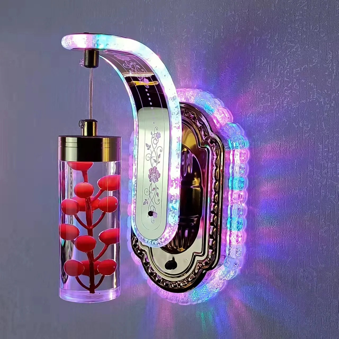Modern LED Wall Sconce – Colorful Acrylic Light Art
