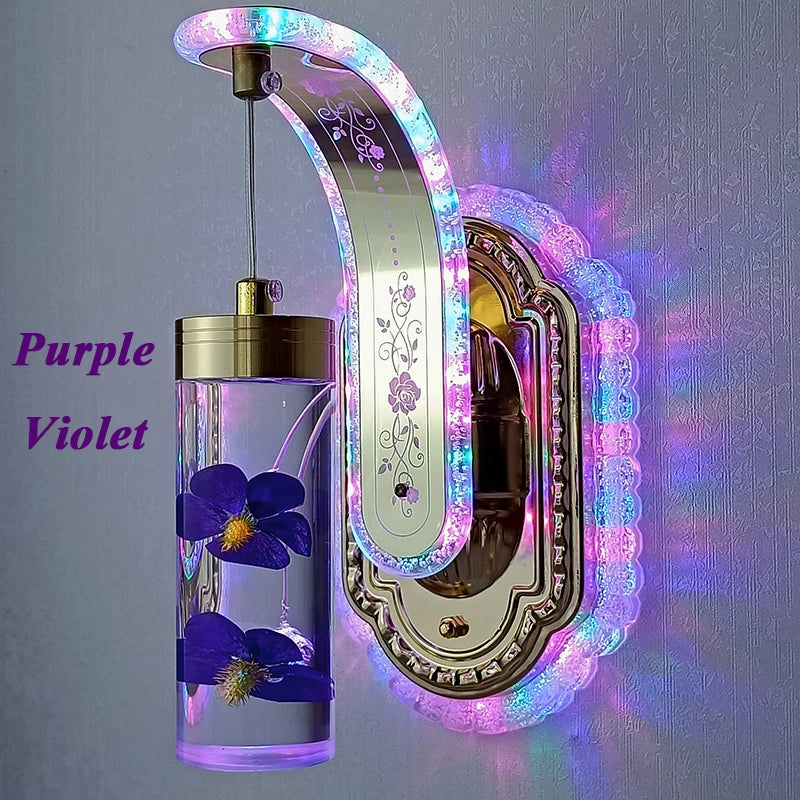 Modern LED Wall Sconce – Colorful Acrylic Light Art