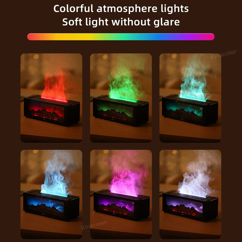 Fireplace Aroma Diffuser & LED Humidifier Combo