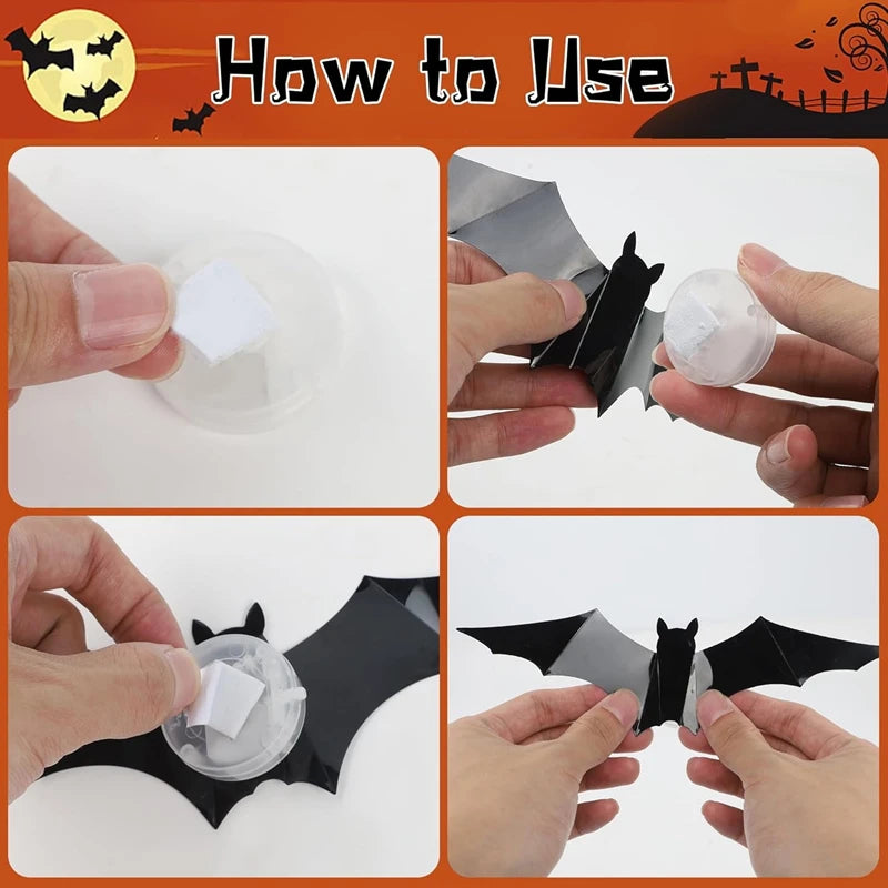 Halloween 3D LED Bat Wall Sticker