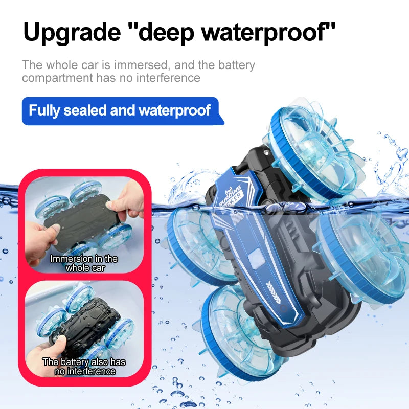 Waterproof 360° Stunt RC Car – Dual Control