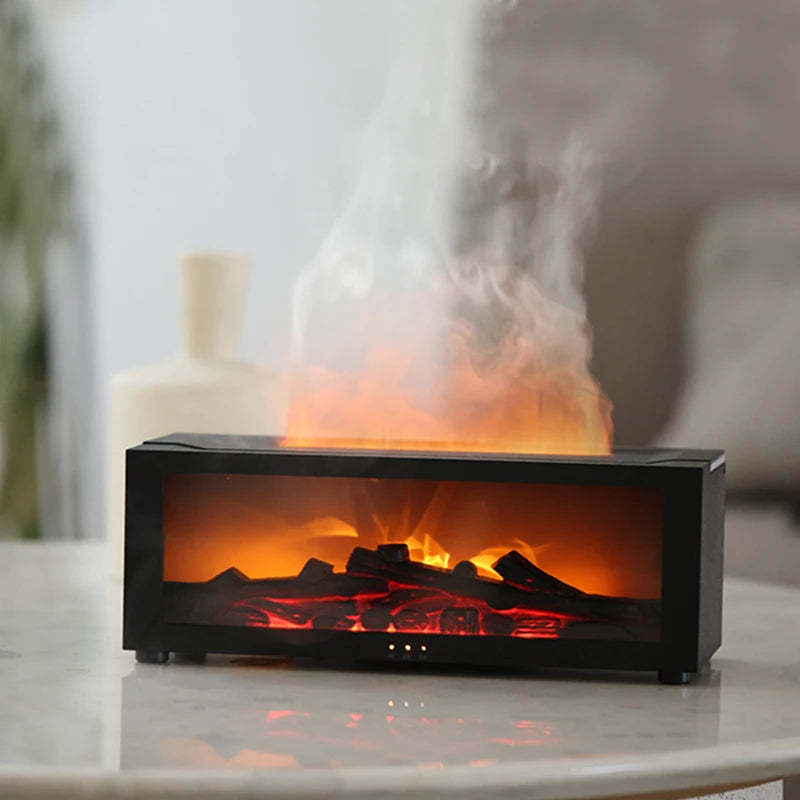 Fireplace Aroma Diffuser & LED Humidifier Combo