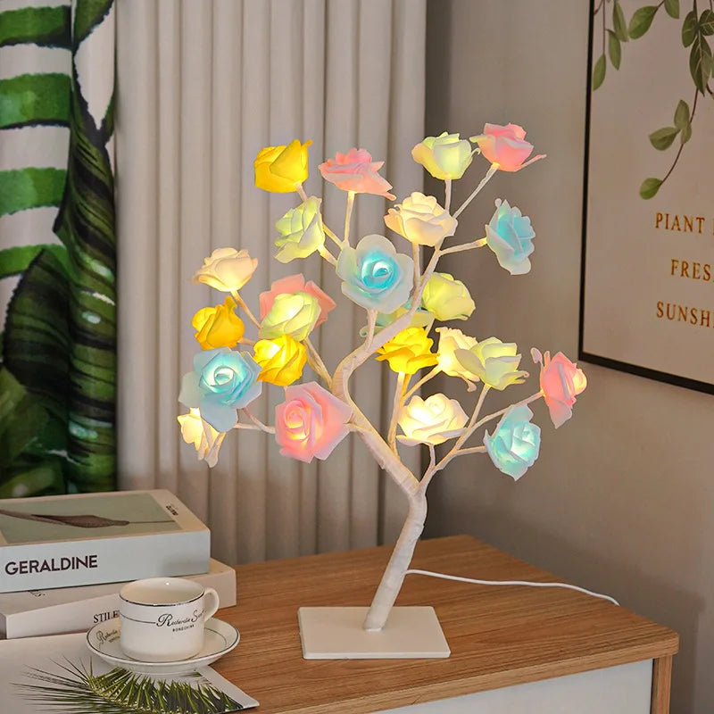 Rose Flower LED Bonsai Lamp for Home Decor
