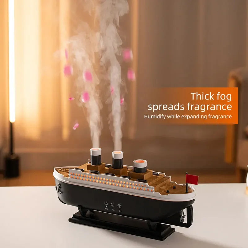 Titanic-Themed 250ml Ultrasonic Humidifier & Essential Oil Diffuser