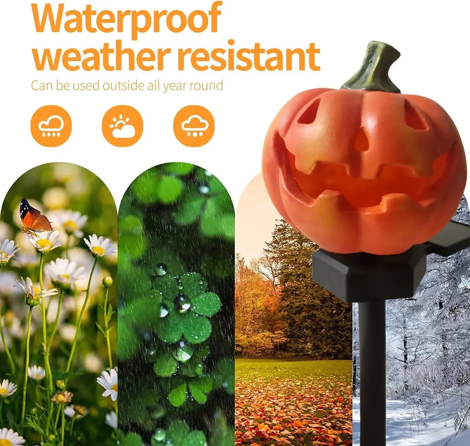 Solar Glow Pumpkin Pathway Lanterns