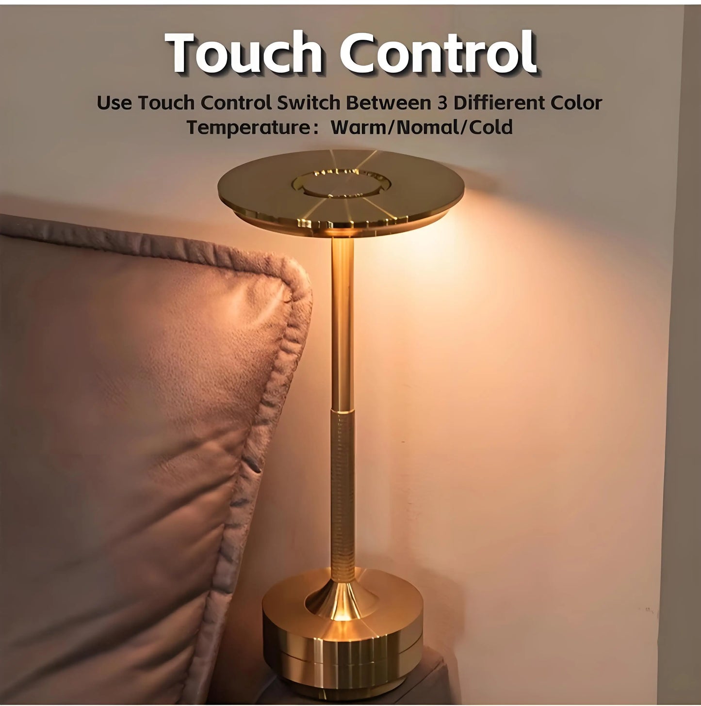 Creative Mushroom Crystal Cordless Lamp – Dimmable LED Elegance