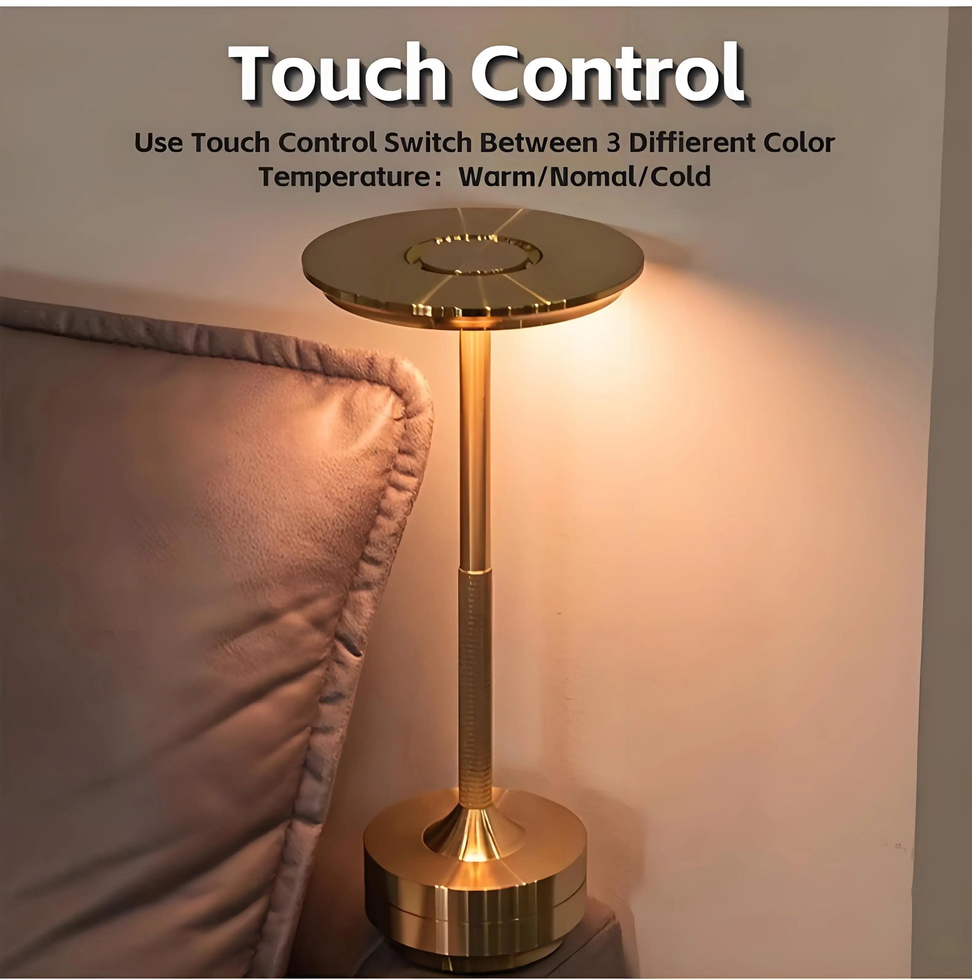 Creative Mushroom Crystal Cordless Lamp – Dimmable LED Elegance