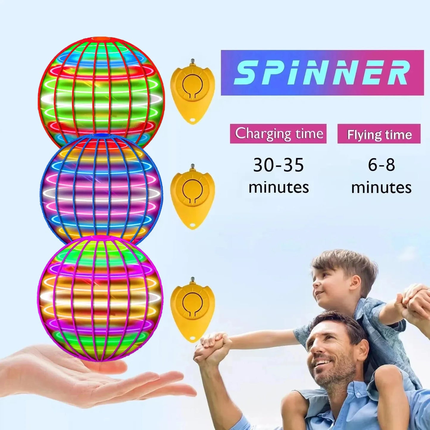 LED Flying Boomerang Ball – Ultimate Hover Spinner Toy