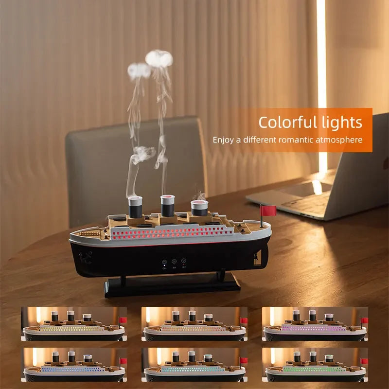 Titanic-Themed 250ml Ultrasonic Humidifier & Essential Oil Diffuser