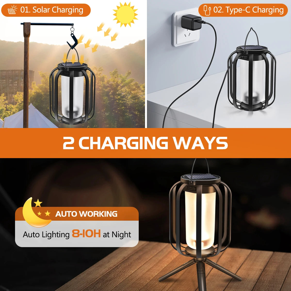 Dual‑Charge LED Solar Lantern