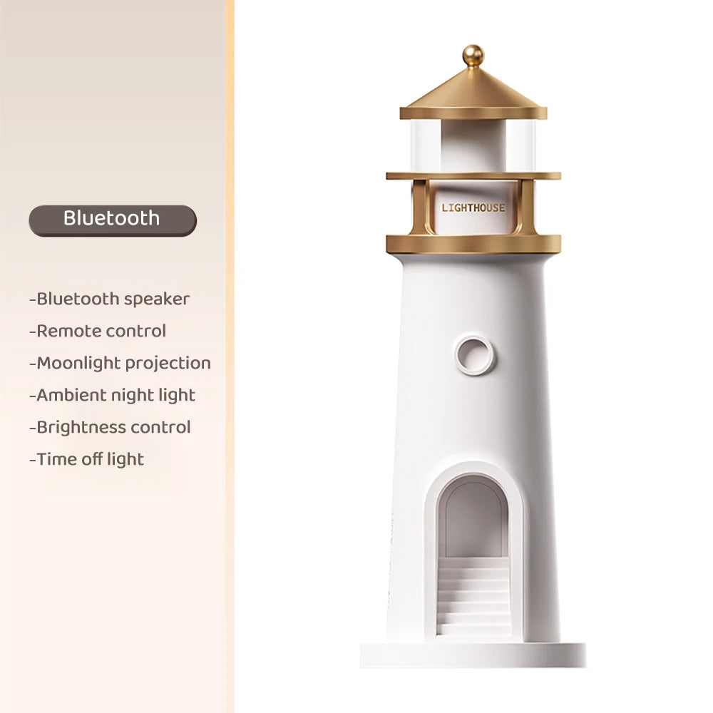 Moon Lighthouse Night Light – Bluetooth Speaker & Motion Sensor