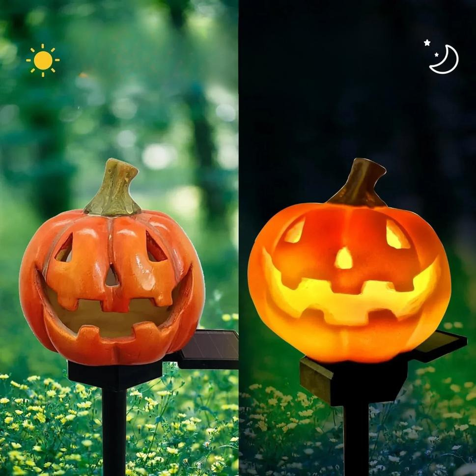 Solar Glow Pumpkin Pathway Lanterns