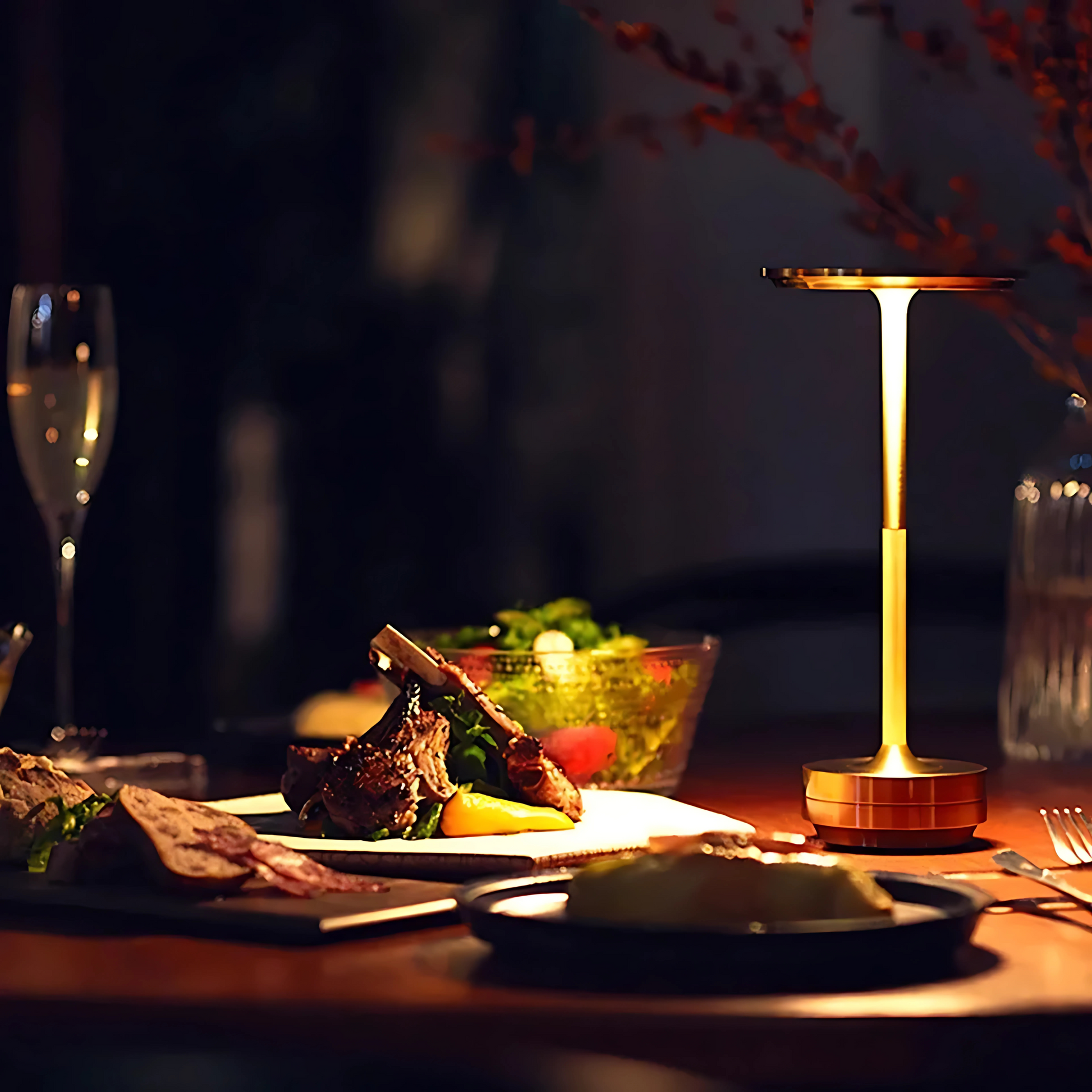 Creative Mushroom Crystal Cordless Lamp – Dimmable LED Elegance