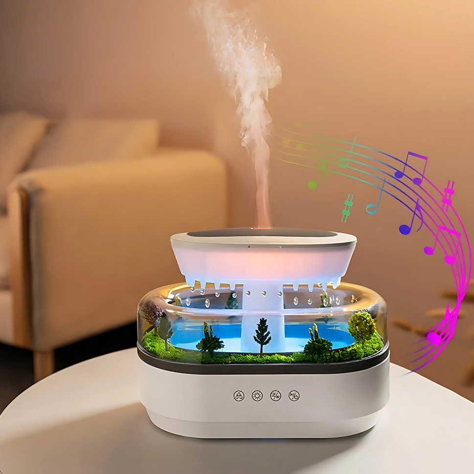 Raindrop Aroma Humidifier โ Essential Oil Diffuser & Night Light