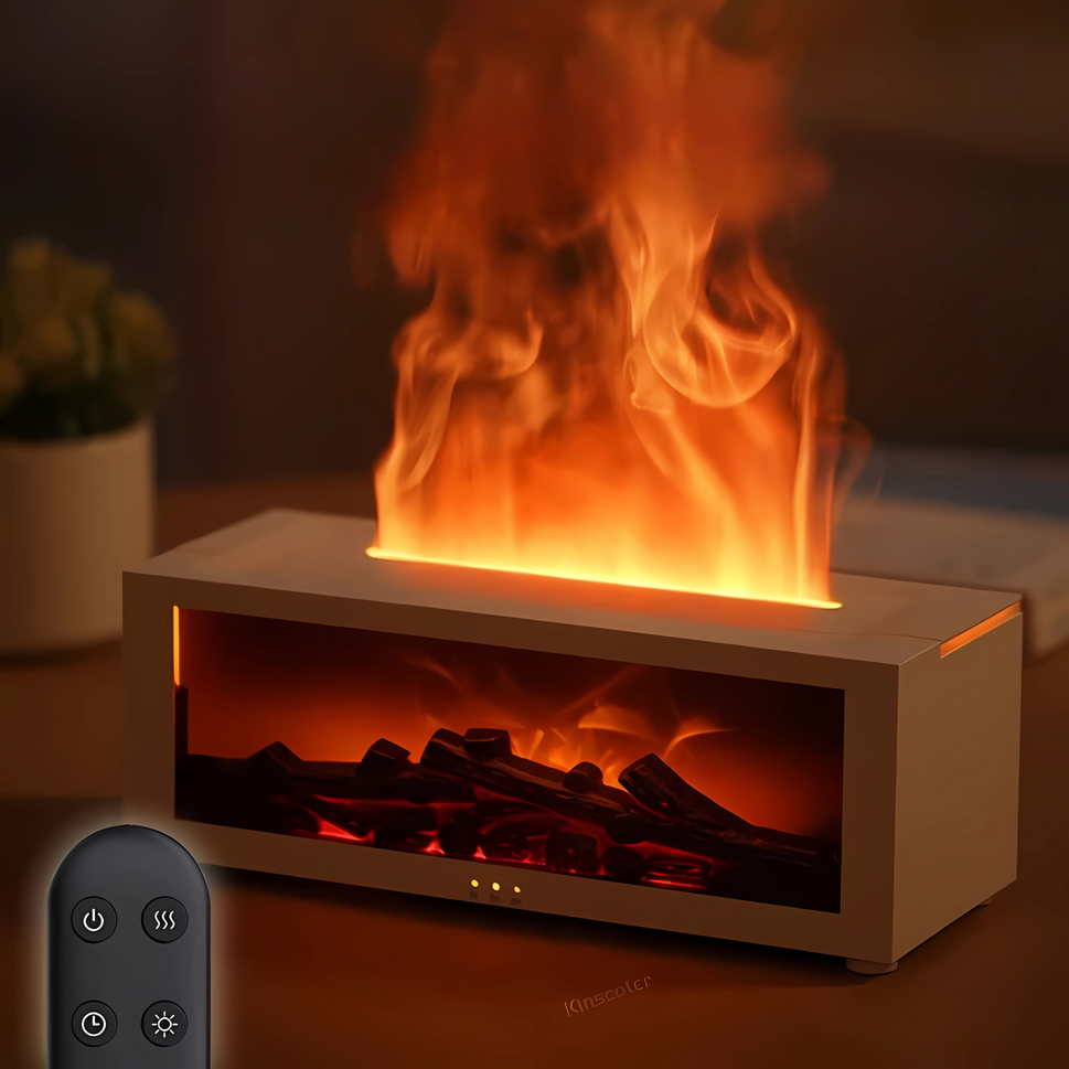 Fireplace Aroma Diffuser & LED Humidifier Combo