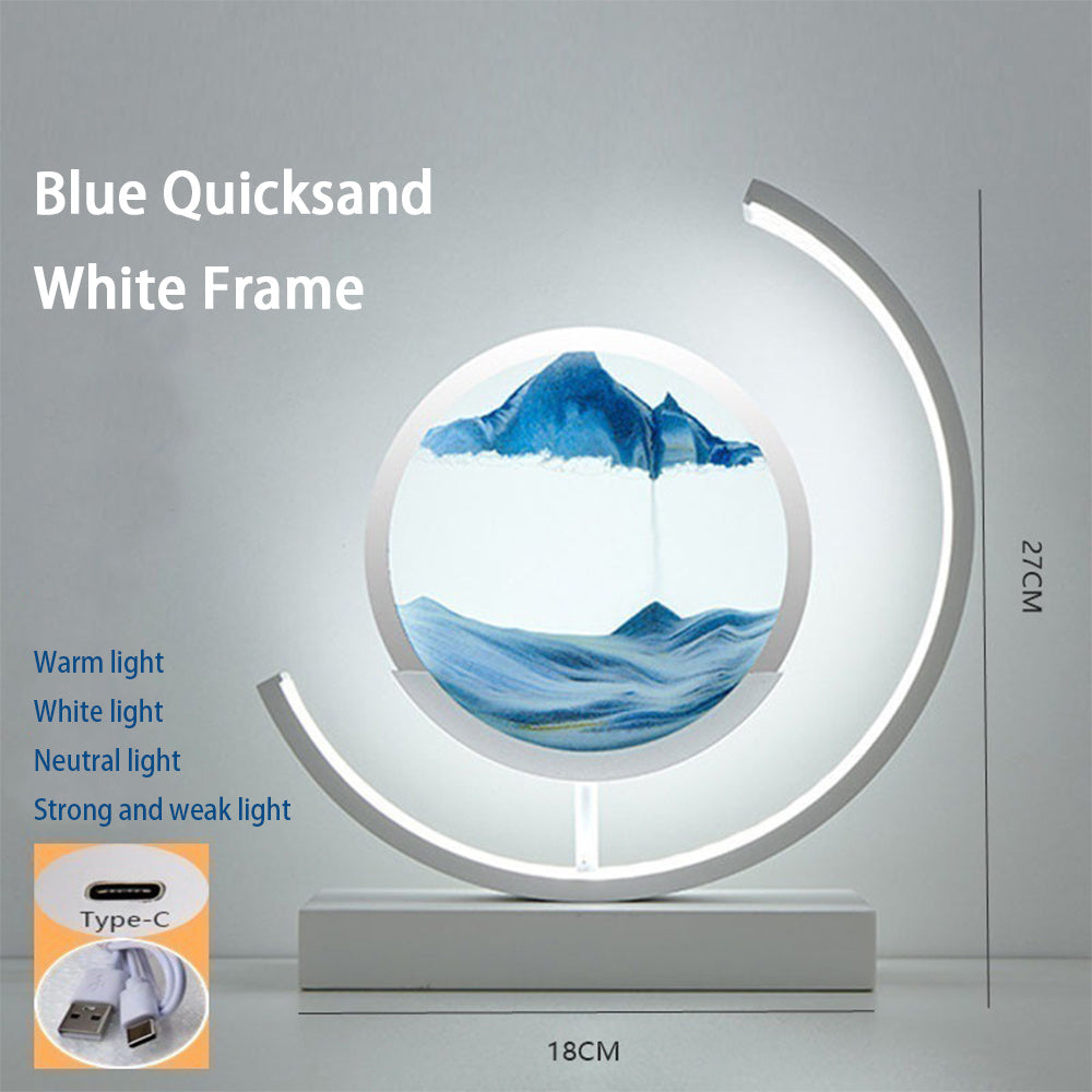 DIY Glass Sand Art Lamp with Rechargeable LED