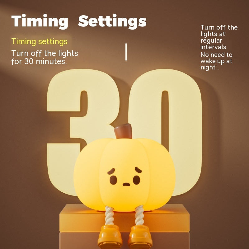 Silicone Little Cute Pumpkin LED Night Light