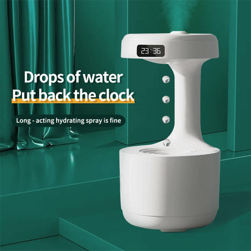 Anti-Gravity Aroma Humidifier with LED Clock