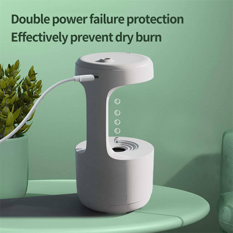 Anti-Gravity Aroma Humidifier with LED Clock