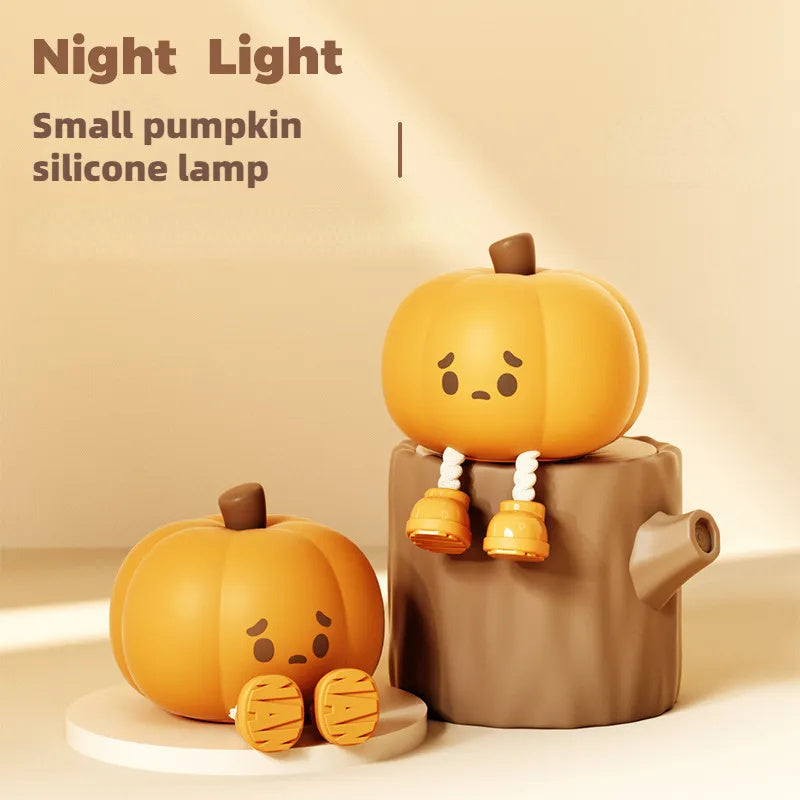Silicone Little Cute Pumpkin LED Night Light