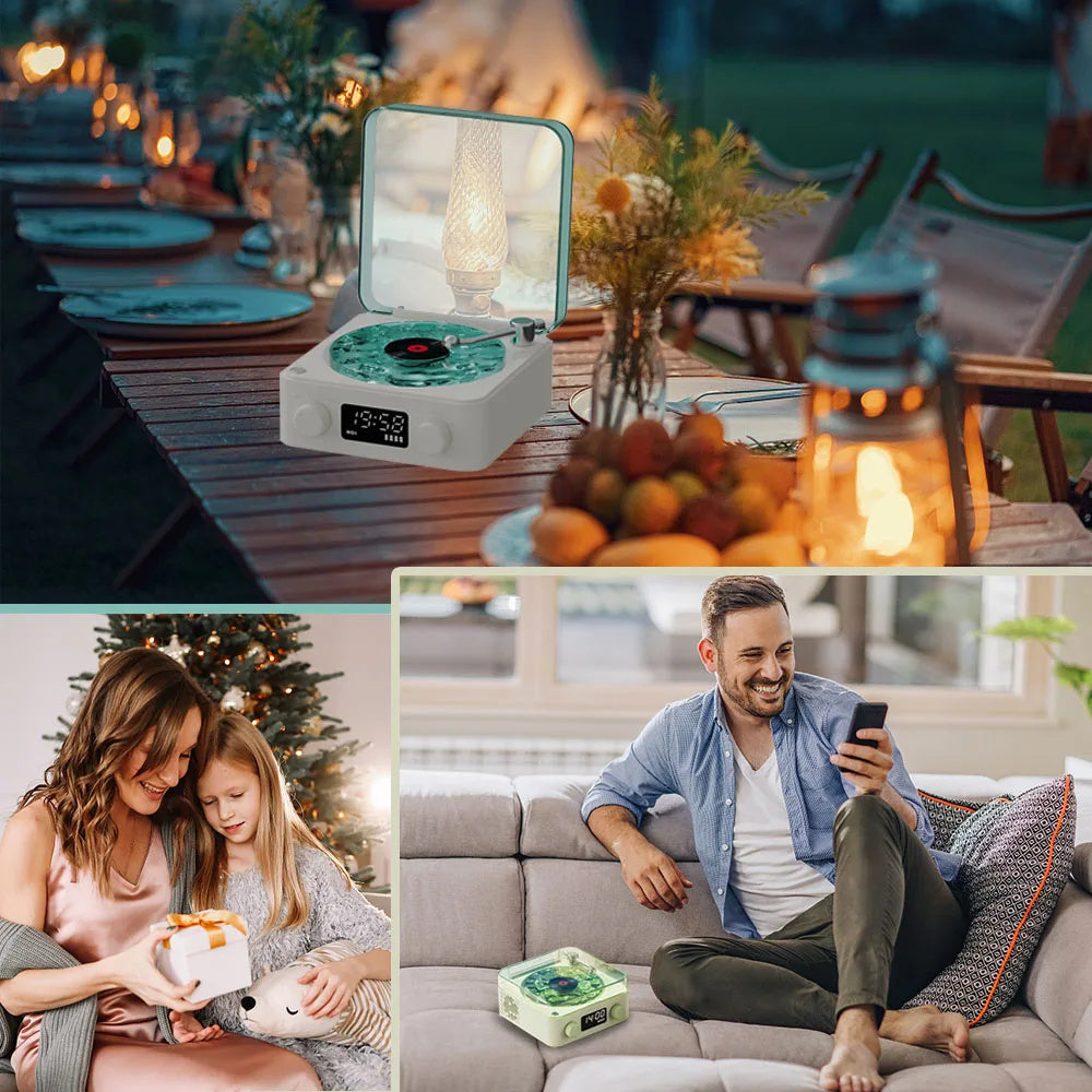 Retro Bluetooth Speaker with Nature Sounds & Lights