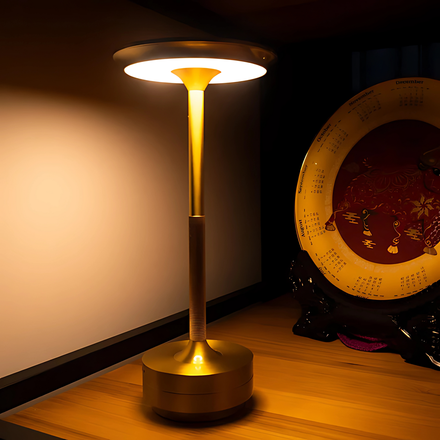 Creative Mushroom Crystal Cordless Lamp – Dimmable LED Elegance