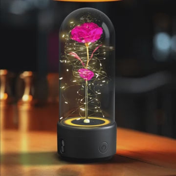 2-in-1 Rose LED Lamp & Bluetooth Speaker Gift