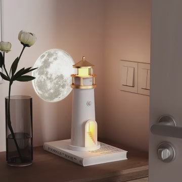 Moon Lighthouse Night Light – Bluetooth Speaker & Motion Sensor