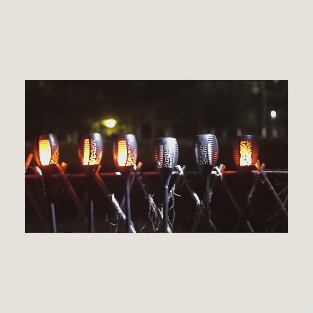 LED Solar Flame Torch Lights – Waterproof Outdoor Décor