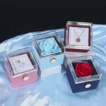 Rotating Rose Jewelry Drawer Gift Box