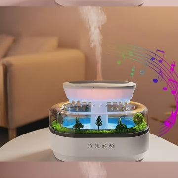 Raindrop Aroma Humidifier – Essential Oil Diffuser & Night Light