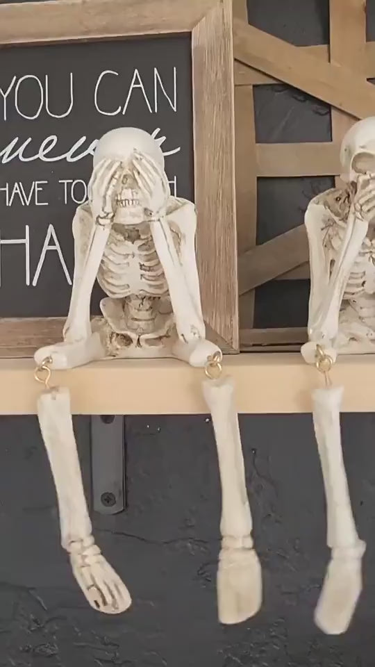 Haunting Trio – No Evil Skeleton Figurines